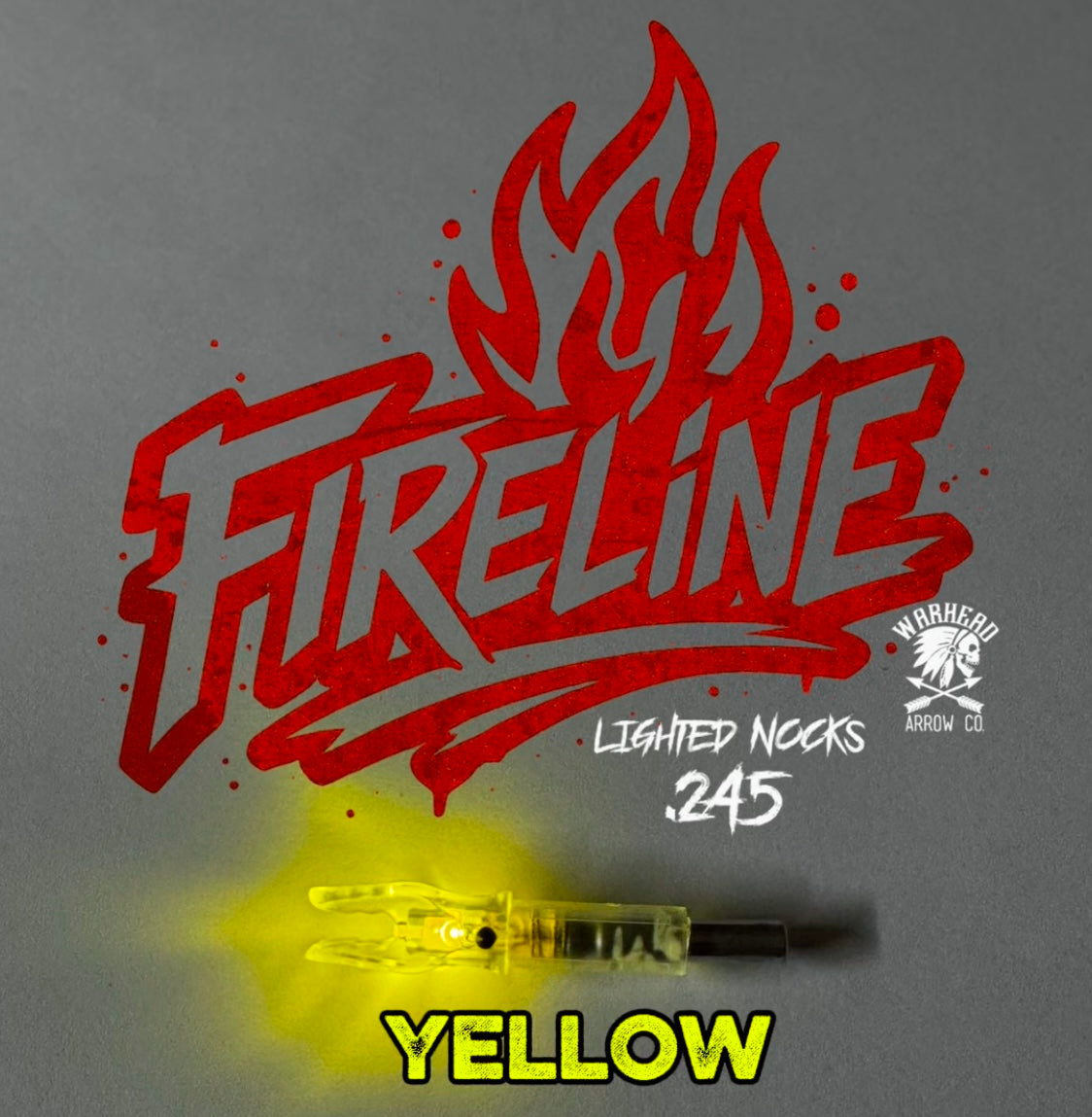 Warhead Fireline Yellow lighted nock .245 3pk S nock